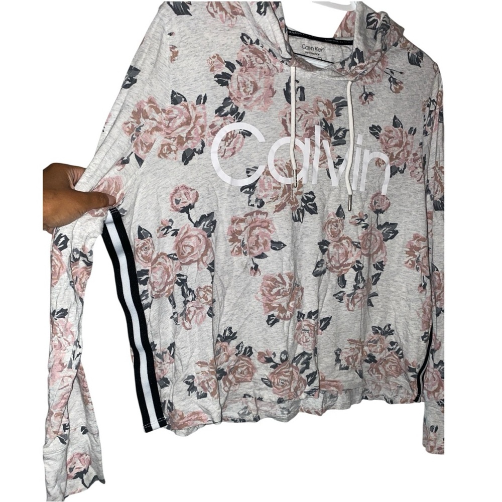Calvin Klein Floral Hoodie Lightweight